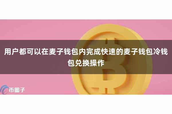 用户都可以在麦子钱包内完成快速的麦子钱包冷钱包兑换操作