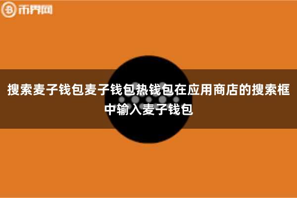 搜索麦子钱包麦子钱包热钱包在应用商店的搜索框中输入麦子钱包