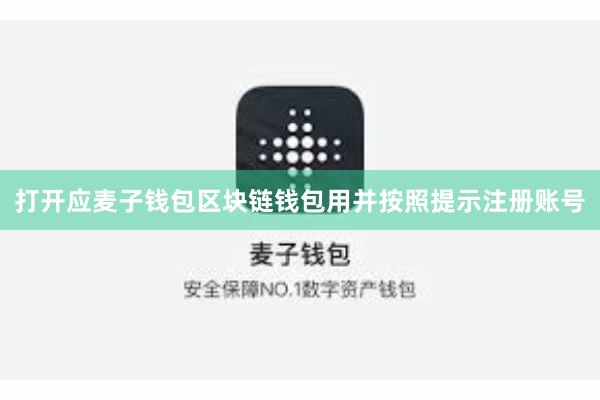 打开应麦子钱包区块链钱包用并按照提示注册账号